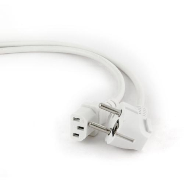 Кабель живлення від мережі PC-186, White, 1.8 м, Cablexpert, CEE 7/7 - IEC C13, 3x0.75 мм² (PC-186W-VDE)