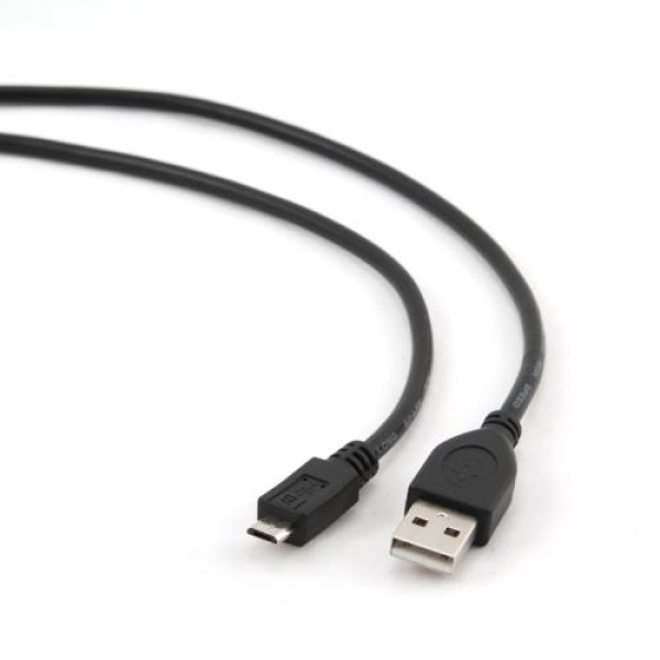 Кабель USB 2.0 AM - microUSB (5P), 1.8 м, Black, Cablexpert (CCP-mUSB2-AMBM-6)