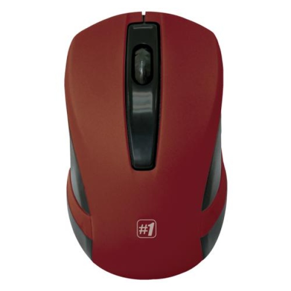 Миша бездротова Defender MM-605, Dark Red/Black, USB, оптична, 1200 dpi, 3 кнопки, 2xAAA (52605)