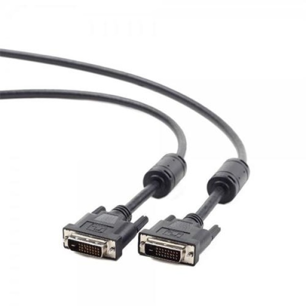 Кабель DVI-D (M) - DVI-D (M), 1.8 м, Black, Cablexpert, 24/24 (CC-DVI2-BK-6)