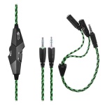 Навушники Gemix X-350 Gaming Black/Green, 2 x Mini jack (3.5 мм), накладні, кабель 2.4 м - Зображення 2