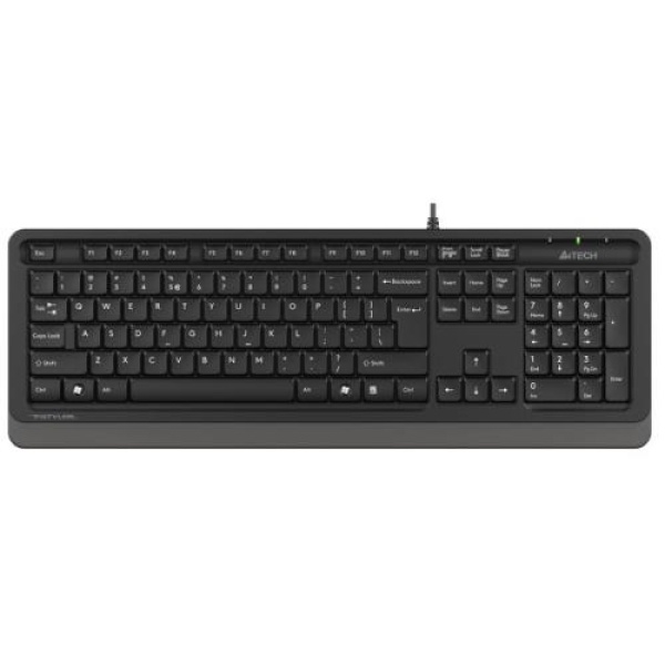 Клавіатура A4Tech FK10 "Fstyler", Black/Grey, USB, 12 мультимедійних кнопок, захист від бризок, 1.5 м, UA/RU/US