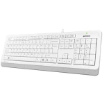 Клавіатура A4Tech FK10 "Fstyler", White/Grey, USB, 12 мультимедійних кнопок, захист від бризок, 1.5 м, UA/RU/US - Зображення 4
