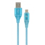 Кабель USB 2.0 AM - microUSB (5P), 1 м, Blue, Cablexpert, 2.1A (CC-USB2B-AMmBM-1M-VW)