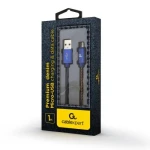Кабель USB 2.0 AM - microUSB (5P), 1 м, Blue, Cablexpert, 2.1A (CC-USB2J-AMmBM-1M-BL) - Зображення 2