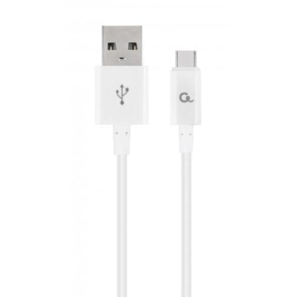 Кабель USB AM - Type-C, 2 м, White, Cablexpert, 2.1A (CC-USB2P-AMCM-2M-W)