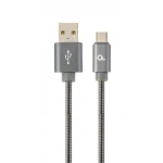 Кабель USB AM - Type-C, 1 м, Grey, Cablexpert, 2.1A (CC-USB2S-AMCM-1M-BG)