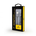 Кабель USB 2.0 AM - microUSB (5P), 1 м, Grey, Cablexpert, 2.1A (CC-USB2S-AMmBM-1M-BG) - Зображення 2