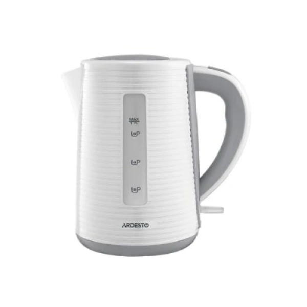 Електрочайник Ardesto EKL-F17WG White, 2150W, 1.7 л, дисковий, пластик, індикатор рівня води