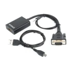 Перехідник VGA (M) - HDMI (F), Cablexpert, Black, 15 см, 3.5 мм для передачі звуку, microUSB для додаткового живлення (A-VGA-HDMI-01) - Зображення 3