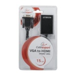 Перехідник VGA (M) - HDMI (F), Cablexpert, Black, 15 см, 3.5 мм для передачі звуку, microUSB для додаткового живлення (A-VGA-HDMI-01) - Зображення 5