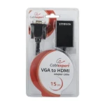 Перехідник VGA (M) - HDMI (F), Cablexpert, Black, 15 см, 3.5 мм для передачі звуку, microUSB для додаткового живлення (A-VGA-HDMI-01) - Зображення 5