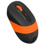 Миша A4Tech Fstyler FG10S 2000dpi Black+Orange, USB, Wireless, безшумна - Зображення 2