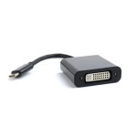 Перехідник Type-C (M) - DVI-I (F), Cablexpert, Black, 15 см (A-CM-DVIF-01)