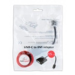 Перехідник Type-C (M) - DVI-I (F), Cablexpert, Black, 15 см (A-CM-DVIF-01) - Зображення 2