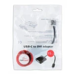 Перехідник Type-C (M) - DVI-I (F), Cablexpert, Black, 15 см (A-CM-DVIF-01) - Зображення 2