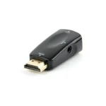 Перехідник HDMI (M) - VGA (F), Cablexpert, Black, 3.5 мм для передачі звуку (AB-HDMI-VGA-02) - Зображення 2