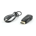 Перехідник HDMI (M) - VGA (F), Cablexpert, Black, 3.5 мм для передачі звуку (AB-HDMI-VGA-02) - Зображення 3
