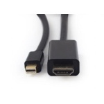 Кабель mini DisplayPort (M) - HDMI (M), 1.8 м, Black, Cablexpert (CC-MDP-HDMI-6) - Зображення 2