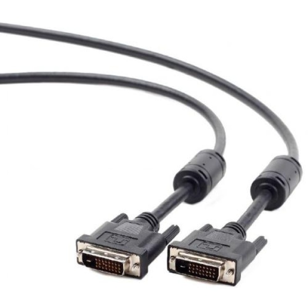 Кабель DVI-D (M) - DVI-D (M), 3 м, Black, Cablexpert, 24/24 (CC-DVI2-BK-10)