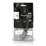Перехідник miniDisplayPort (M) - DisplayPort (F), Cablexpert, Black, 10 см, 4K (A-mDPM-DPF4K-01) - Зображення 2