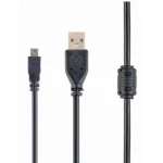 Кабель USB 2.0 AM - miniUSB (5P), 1.8 м, Black, Cablexpert, феритовий фільтр (CCF-USB2-AM5P-6)