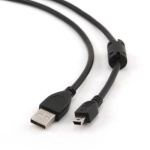 Кабель USB 2.0 AM - miniUSB (5P), 1.8 м, Black, Cablexpert, феритовий фільтр (CCF-USB2-AM5P-6) - Зображення 2