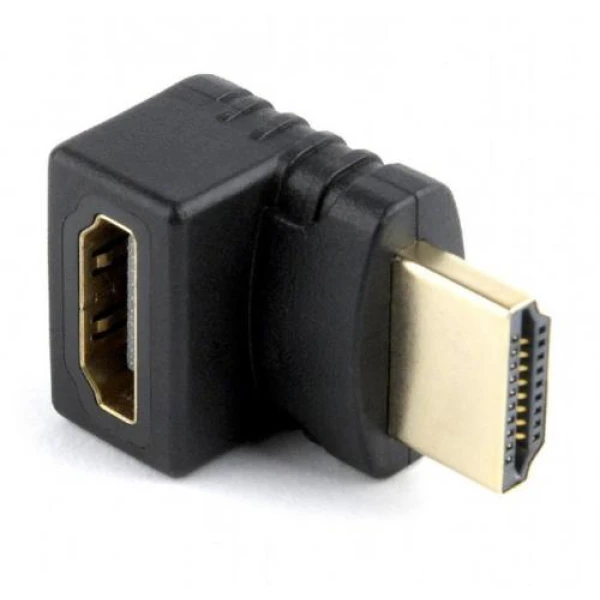 Перехідник HDMI (M) - HDMI (F), Cablexpert, Black, кутовий роз'єм (A-HDMI270-FML)