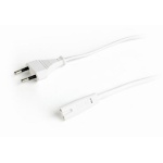 Кабель живлення від мережі PC-184, White, 1.8 м, Cablexpert, CEE 7/16 - IEC C7, 2x0.75 мм² (PC-184-VDE-W)
