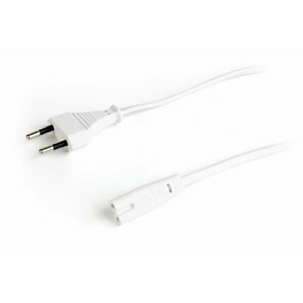 Кабель живлення від мережі PC-184, White, 1.8 м, Cablexpert, CEE 7/16 - IEC C7, 2x0.75 мм² (PC-184-VDE-W)