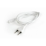 Кабель живлення від мережі PC-184, White, 1.8 м, Cablexpert, CEE 7/16 - IEC C7, 2x0.75 мм² (PC-184-VDE-W) - Зображення 2