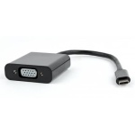Перехідник Type-C (M) - VGA (F), Cablexpert, Black, 15 см (AB-CM-VGAF-01)
