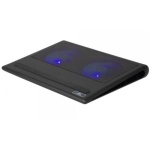 Підставка для ноутбука до 17" RivaCase, Black, 2x11 см вентилятори, до 1100 об/хв, 360х280х45 мм (5557)