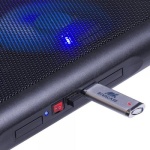 Підставка для ноутбука до 17" RivaCase, Black, 2x11 см вентилятори, до 1100 об/хв, 360х280х45 мм (5557) - Зображення 8