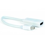 Перехідник miniDisplayPort (M) - HDMI (F), Cablexpert, White, 15 см (A-mDPM-HDMIF-02-W)