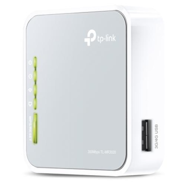 Роутер TP-LINK TL-MR3020, Wi-Fi 802.11n, до 150 Mb/s, 1x10/100 Mb/s, RJ45 10/100Mb/s (Gb), 1 внутрішня антена