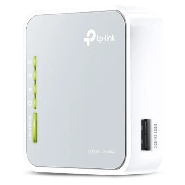 Роутер TP-LINK TL-MR3020, Wi-Fi 802.11n, до 150 Mb/s, 1x10/100 Mb/s, RJ45 10/100Mb/s (Gb), 1 внутрішня антена