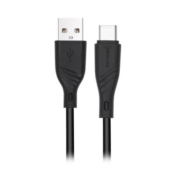 Кабель USB AM - Type-C, 2 м, Black, Maxxter, 2.4A (UB-C-USB-02-2M)
