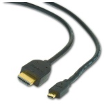 Кабель HDMI (M) - micro HDMI (M), 4.5 м, Black, Cablexpert, V1.4 (CC-HDMID-15) - Зображення 2
