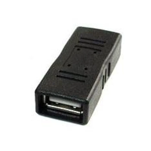 Перехідник USB 2.0 (F) - USB 2.0 (F), Black, Cablexpert (A-USB2-AMFF)