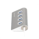 Хаб USB Maxxter HU3A-4P-01, Silver, USB 3.0 - 4xUSB 3.0, кабель 30 см, алюмінієвий корпус - Зображення 2