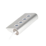 Хаб USB Maxxter HU3A-4P-01, Silver, USB 3.0 - 4xUSB 3.0, кабель 30 см, алюмінієвий корпус - Зображення 3