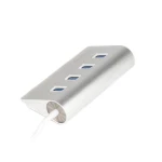 Хаб USB Maxxter HU3A-4P-01, Silver, USB 3.0 - 4xUSB 3.0, кабель 30 см, алюмінієвий корпус - Зображення 3