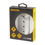 Хаб USB Maxxter HU3A-4P-01, Silver, USB 3.0 - 4xUSB 3.0, кабель 30 см, алюмінієвий корпус - Зображення 4