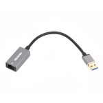 Мережевий адаптер USB Maxxter NEA-U3-01 с USB на Gigabit Ethernet, 1000 Mbps, металл, темно-серый