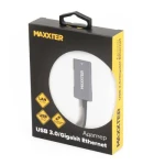 Мережевий адаптер USB Maxxter NEA-U3-01 с USB на Gigabit Ethernet, 1000 Mbps, металл, темно-серый - Зображення 3