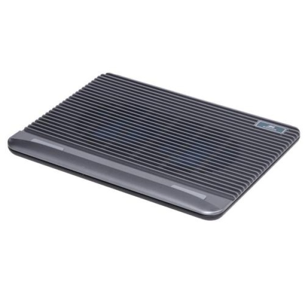 Підставка для ноутбука до 15.6" RivaCase, Silver, 2x12 см вентилятори, до 1200 об/хв, 330х250х30 мм, 2xUSB HUB (5555)