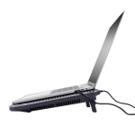 Підставка для ноутбука до 15.6" RivaCase, Silver, 2x12 см вентилятори, до 1200 об/хв, 330х250х30 мм, 2xUSB HUB (5555) - Зображення 5