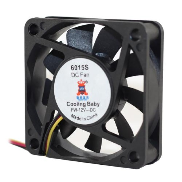 Вентилятор 60 мм, Cooling Baby 6015S, Black, 60x60x15 мм, 2500 об/хв, 23дБ, 3-pin