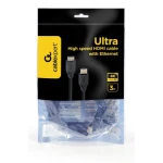 Кабель HDMI (M) - HDMI (M), 3 м, Black, Cablexpert, V2.1, 8K / 60 Гц, HDR10, HLG, 48Gbps, YUV 4:4:4 (CC-HDMI8K-3M) - Зображення 4